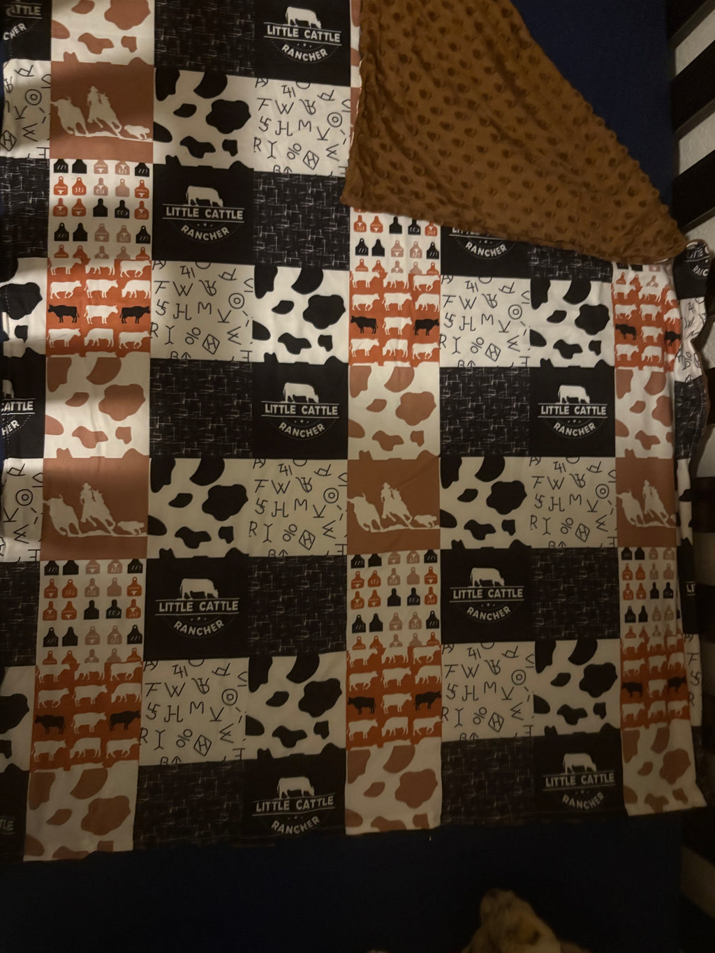 Little Cattle Rancher baby blanket