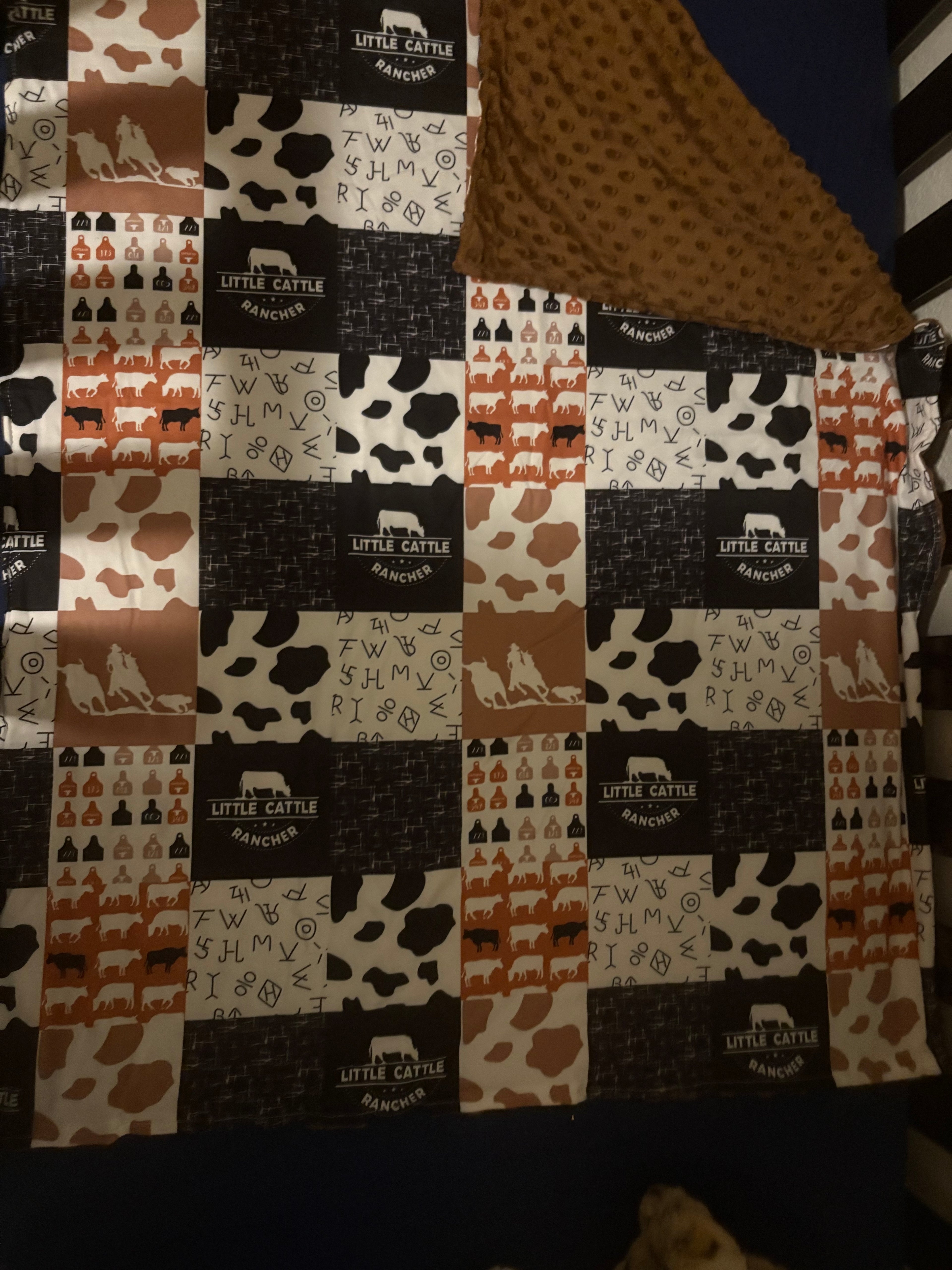 Little Cattle Rancher baby blanket