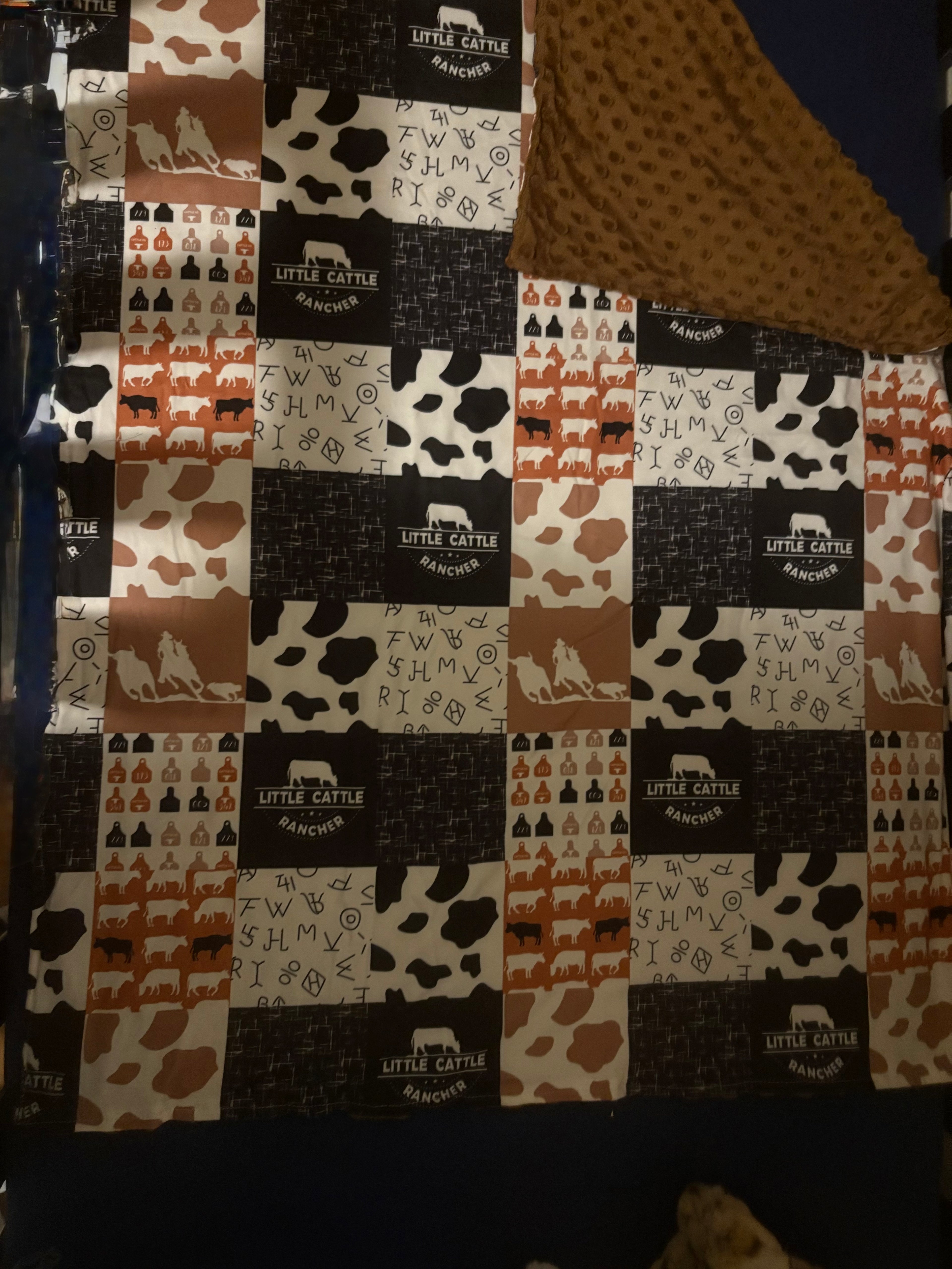 Little Cattle Rancher baby blanket