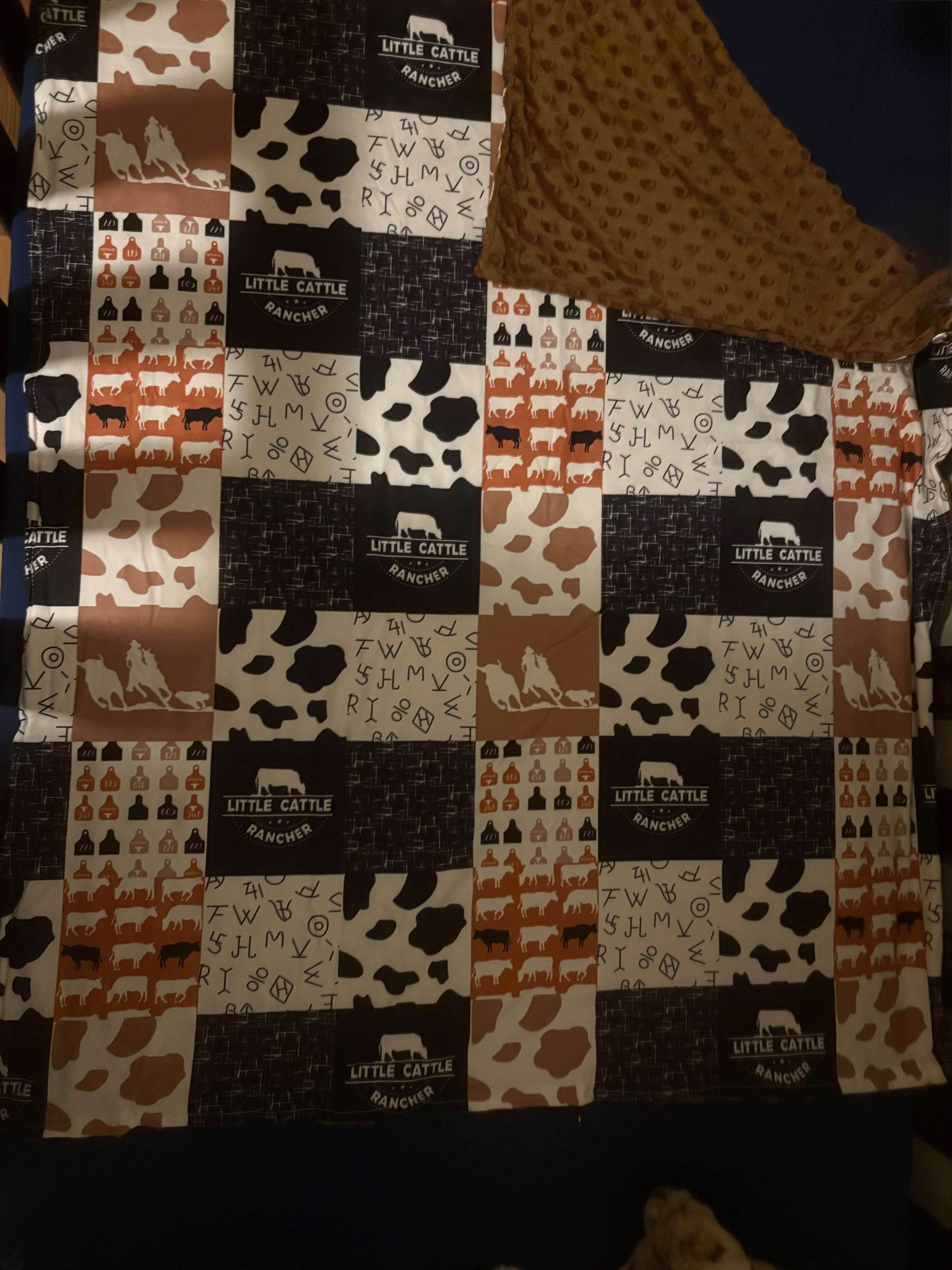 Little Cattle Rancher baby blanket